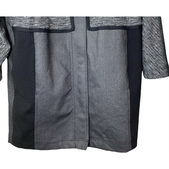 Lululemon XS Cocoon Car Coat Black Grey Snaps Oversized Jacket Pockets - Picture 5 of 9